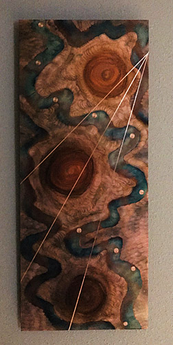 fire painted copper wall art